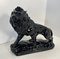 Italian Artist, Art Deco Lion, 1930s, Black Polished Fired Clay 4
