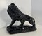 Italian Artist, Art Deco Lion, 1930s, Black Polished Fired Clay 3