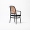 Bentwood Armchair in Cane and Leatherette from Ligna, Former Czechoslovakia, 1960s, Image 4