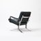 Lounge Chair in Green Leather and Chrome in the style of Olivier Mourgue, 1970s 4