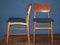 Danish Teak Dining Chairs in Petrol Blue-Green, 1960s, Set of 2 4