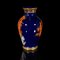 Vintage Chinese Tiger Vase in Blue Lacquered Ceramic, 1980s 5