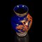 Vintage Chinese Tiger Vase in Blue Lacquered Ceramic, 1980s 6
