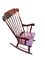 Mid-Century Windsor Style Rocking Chair in Red Mahogany, Image 1