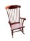 Mid-Century Windsor Style Rocking Chair in Red Mahogany 5