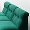 Modulares 3-Sitzer Sofa aus Grünem Stoff, 1970er, 3er Set 3
