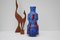 Vase en Verre Bleu attribué à Frantisek Koudelka pour Prachen Glass Works, Ex-Tchécoslovaquie, 1960s 5