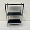 Chromed Shelving Unit with Black Colored Glass, 1980s 4