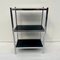 Chromed Shelving Unit with Black Colored Glass, 1980s, Image 4