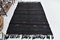 Handmade Dark Gray Fringed Hemp Rug, Image 4