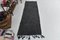 Black Fringed Hand Knotted Hemp Runner Rug 1