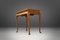 French Side Table in Beech with Lace Inlay and Glass Top, 1950s 10