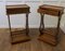 Cherrywood Lyre Ended Side Tables, 1960s, Set of 2 2