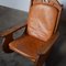 Rocking Chair in Pine and Cognac Leather, 1970s 2