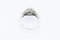 Art Deco Platinum Ring with Diamonds and Sapphires, 1950s 5