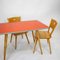 Red Children's Desk with Armchairs, 1950s, Set of 3 2