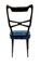 Vintage Italian Blue Velvet Dining Chairs in the style of Ulrich, 1950s, Set of 6, Image 8