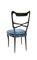 Vintage Italian Blue Velvet Dining Chairs in the style of Ulrich, 1950s, Set of 6 7