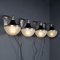 Vintage Italian Metal & Opaque Glass Wall Lights, 1950s, Set of 4, Image 6