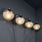 Vintage Italian Metal & Opaque Glass Wall Lights, 1950s, Set of 4, Image 8