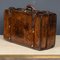 Antique 19th Century Victorian Leather Suitcase with Painted Crest, 1850s 24