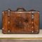 Antique 19th Century Victorian Leather Suitcase with Painted Crest, 1850s, Image 25