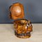 Antique 19th Century Victorian Wood of Life Bulldog Tobacco Jar, 1890s 14