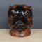 Antique Victorian Wood of Life Bulldog Tobacco Jar, 1900s 16