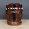 Antikes viktorianisches Holz of Life Bulldog Tabakglas, 1900er 14