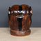 Antique Victorian Wood of Life Bulldog Tobacco Jar, 1900s 14