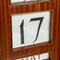 Calendario de pared / escritorio perpetuo vintage de madera a rayas, años 70, Imagen 11