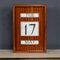 Vintage Striped Wood Perpetual Desk / Wall Calendar, 1970s, Image 20