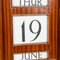 Vintage Striped Wood Perpetual Desk / Wall Calendar, 1970s 3