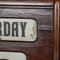 Vintage Mahogany & Brass Perpetual Desk Calendar, 1950s, Image 3