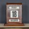 Vintage Mahogany & Brass Perpetual Desk Calendar, 1950s, Image 17