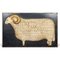 Carved Wood Sheep Sign, Cotswolds, 1970, Image 1