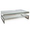 20th Century Polished Metal & Glass Coffee Table from Belgo Chrom / Dewulf Selection, Belgium, 1970s, Image 1