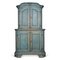 19th Century French Blue Painted Pine Wood Cupboard, 1880s 1