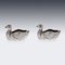 Duck-Shaped Silver Salt Cellars and Spoons, London, England, 1982, Set of 4 19