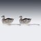 Duck-Shaped Silver Salt Cellars and Spoons, London, England, 1982, Set of 4, Image 20