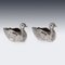 Duck-Shaped Silver Salt Cellars and Spoons, London, England, 1982, Set of 4 17