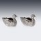 Duck-Shaped Silver Salt Cellars and Spoons, London, England, 1982, Set of 4, Image 17