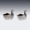 Duck-Shaped Silver Salt Cellars and Spoons, London, England, 1982, Set of 4 18