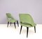 Vintage Green Skai Side Chairs with Ebonized Wood Legs, Italy, 1950s, Set of 2 3