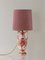 Lámpara de mesa Delft vintage en rojo de Regina, años 30, Imagen 7