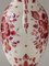 Regina Rare Delft Red Table Lamp, New Rose Velvet Lampshade 8