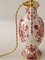 Regina Rare Delft Red Table Lamp, New Rose Velvet Lampshade 3