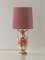 Lámpara de mesa Delft vintage en rojo de Regina, años 30, Imagen 1