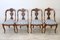 Dining Chairs in Carved Walnut, Early 19th Century, Set of 4 2