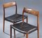 Black Leather Dining Chairs by Niels Otto Moller, 1960s, Set of 6 5
